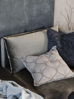 "This fine linen pillowcase from House Doctor is the perfect addition to the sofa in the living room or for the bed. ""It is called Paper and comes in a light plum/brown colour with a white leaf pattern that will provide the home décor with