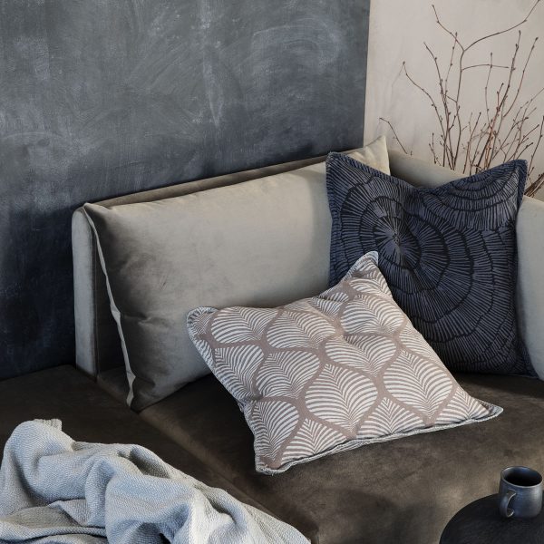 "This fine linen pillowcase from House Doctor is the perfect addition to the sofa in the living room or for the bed. ""It is called Paper and comes in a light plum/brown colour with a white leaf pattern that will provide the home décor with