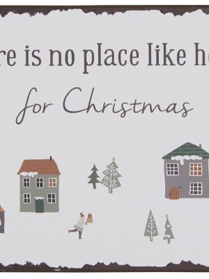 Ib Laursen Metalskilt There is no place like home for Christmas 70108-00