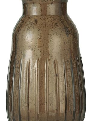 Ib Laursen Hyacintvase pebbled glas chocolate - håndlavet 8645-19