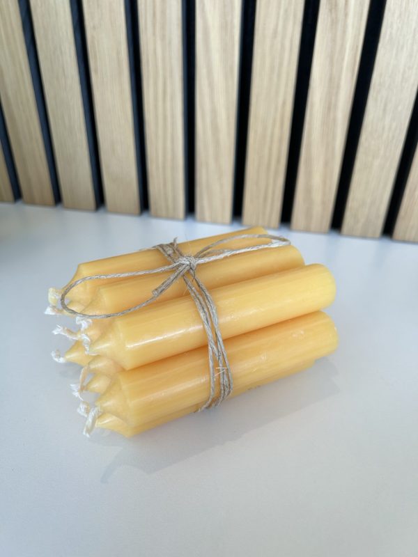 Bedelys bundt m/10 stk lysegul rustik