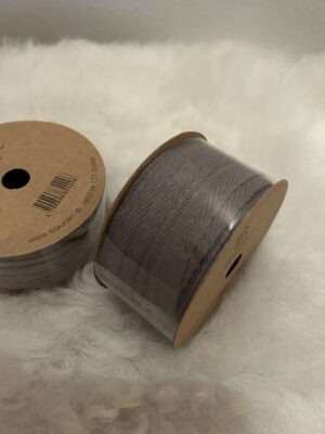 Bomuldsbånd på spole 5 m grå