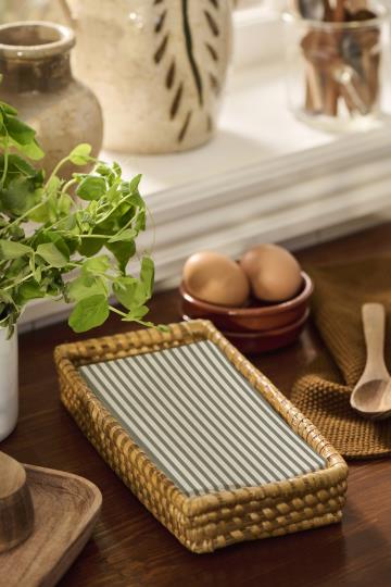 Ib Laursen Serviet 10x20cm m/grønne striber