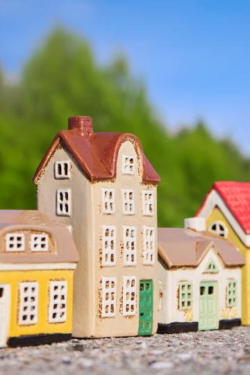 Ib Laursen Hus t/fyrfadslys Ebeltoft grønne vinduer - Billede 3