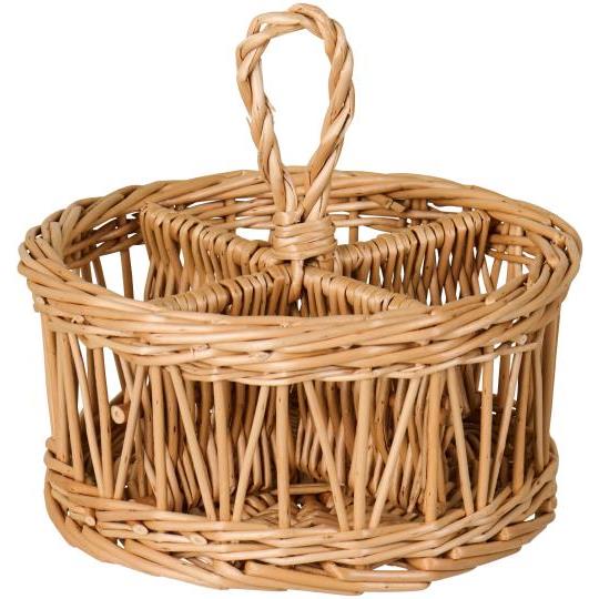 Ib Laursen Kurv m/4 rum m/hank - Billede 2