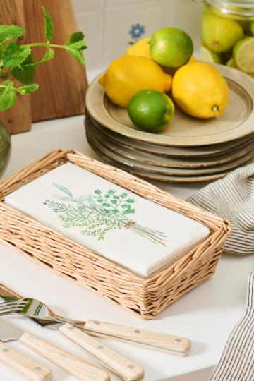 Ib Laursen Serviet m/krydderurtebuket 16 stk/pk - Billede 2