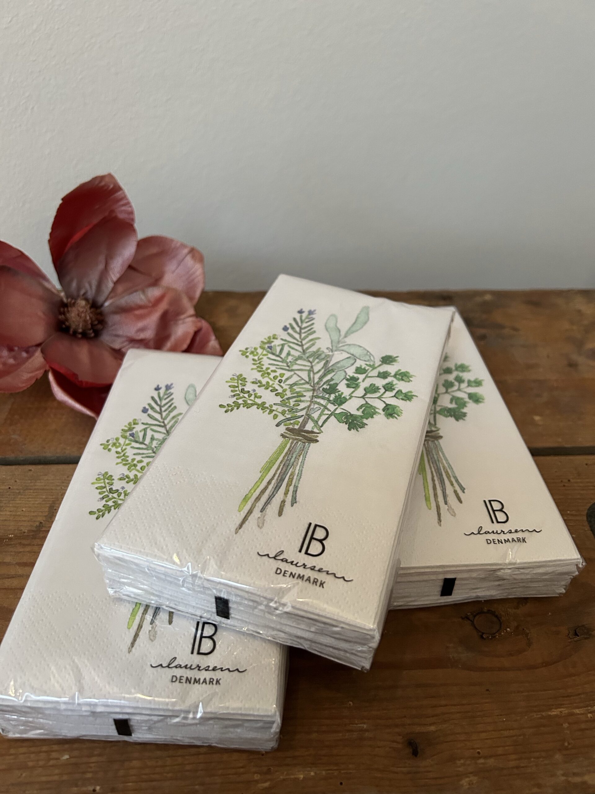 Ib Laursen Serviet m/krydderurtebuket 16 stk/pk