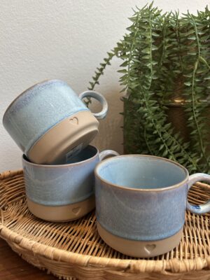 Ib Laursen Krus ler m/lyseblå kant