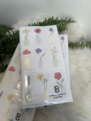 Ib Laursen Serviet blomster i vaser